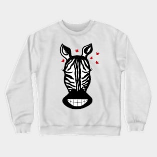 Zebra Smile Crewneck Sweatshirt